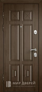 Дверь входная коричневая №18 внутренняя - фото