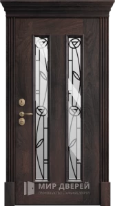 Уличная входная дверь с окном №13 внешняя - фото