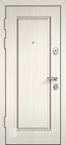 Стальная дверь светлая в квартиру №12 внутренняя - фото